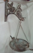 Cast Iron Bird Feeder with Decorative Bracket